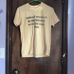 Yellow retro Clue graphic tee